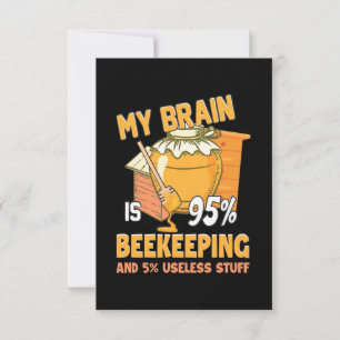Carte De Remerciements Mon Cerveau Est 95 Pour Cent Apiculture