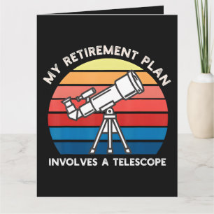 Carte De Remerciements Mon plan de retraite implique un télescope