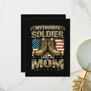Carte De Remerciements Mon soldat préféré m'appelle maman