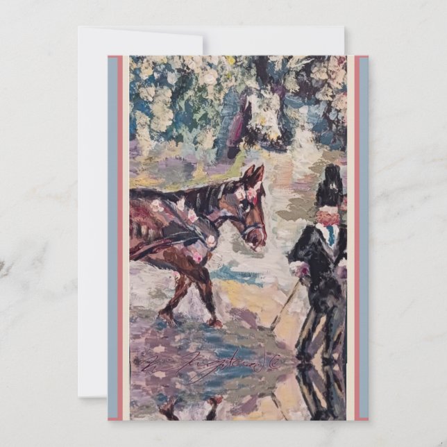 Carte De Remerciements mon style horsey renoir (Devant)