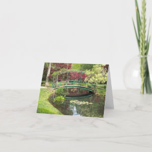 Carte De Remerciements Monet Garden Pond Lily Pad Gibbs Garden Photograph