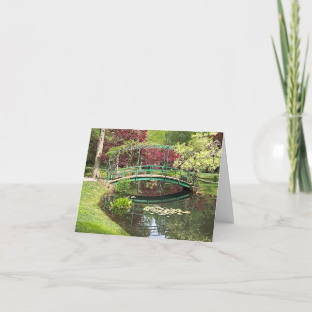 Carte De Remerciements Monet Garden Pond Lily Pad Gibbs Garden Photograph (Devant)