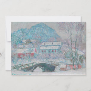 Carte De Remerciements Monet - Norvège, village de Sandviken sous la neig