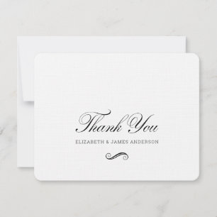 Carte De Remerciements Monogramme de mariage personnalisé avec une écritu