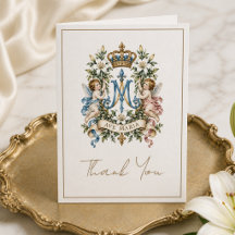 Monogramme vintage Ave Maria des anges catholiques