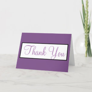 Carte De Remerciements Monogramme violet violet Mariage RSVP