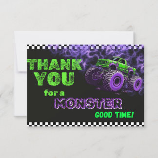 Carte de remerciements Monster Truck