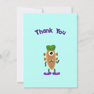 Carte De Remerciements Monstre de pomme de terre