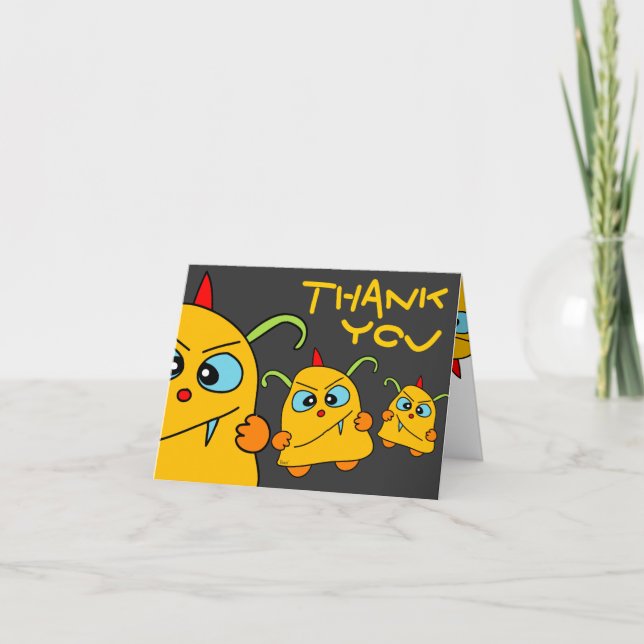 Carte De Remerciements Monstre potato Pets Thank You Card (Devant)