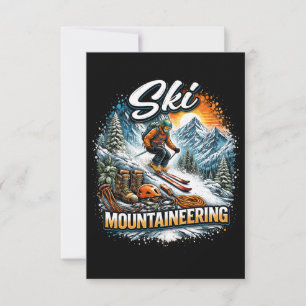 Carte De Remerciements Montagne skiable
