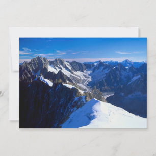 Carte De Remerciements Montagnes Mont Blanc, Alpes européennes