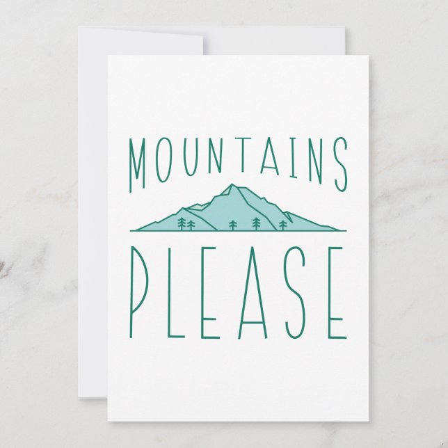 Carte De Remerciements Montagnes S'Il Vous Plaît (Devant)
