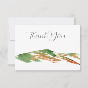 Carte De Remerciements Monts Abstraits minimalistes