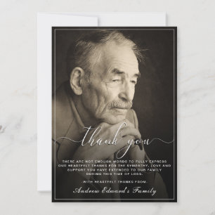 Carte De Remerciements Monument Rustique moderne Bereavement Funérailles