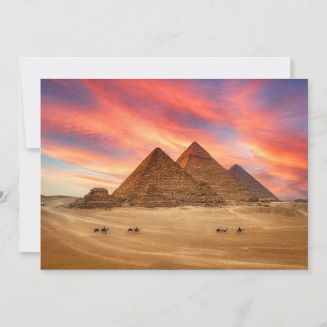 Carte De Remerciements Monuments | The Great Pyramids (Devant)