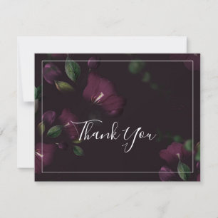 Carte De Remerciements Moody Purple Blooms Motif