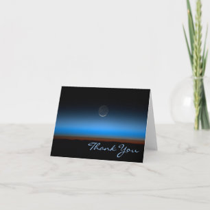 Carte De Remerciements Moon From Space Thank You Note