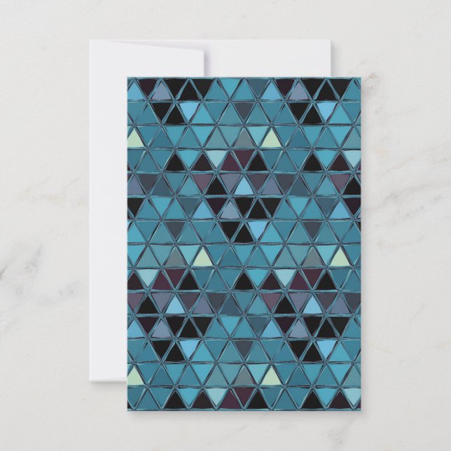 Carte De Remerciements Mosaïque en verre turquoise Sud-Ouest (Devant)