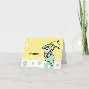 Carte De Remerciements Mot de remerciement pour cadeau de bébé ou Baby Sh