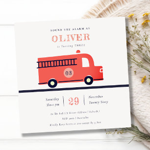 Carte De Remerciements Moteur de Camion de la Marine Rouge n'importe quel