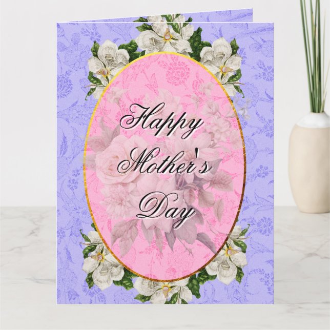 Carte De Remerciements Mother's Day Elegant Vintage Beautiful  (Devant)