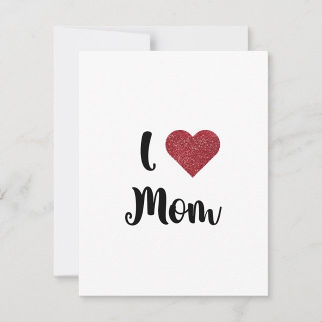 Carte De Remerciements Mother's Day I Love Mom Heart Explosion Gift  (Devant)