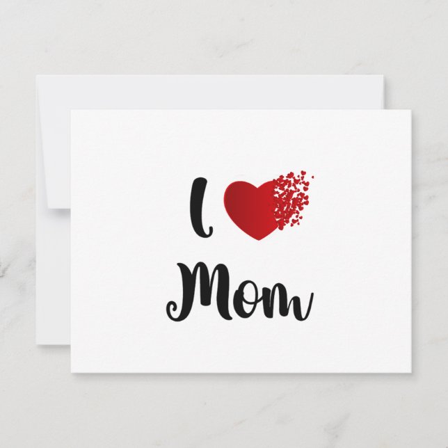 Carte De Remerciements Mother's Day I Love Mom Heart Explosion Gift  (Devant)