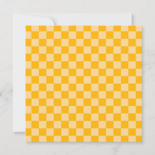 Carte De Remerciements Motif à carreaux crème d'agrumes
