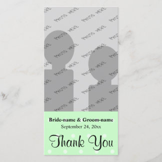 Carte De Remerciements Motif à point Polka vert Mint. Remerciements pour
