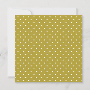 Carte De Remerciements Motif à pois blancs jaune moutarde