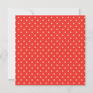 Carte De Remerciements Motif à pois sur fond rouge sans couture
