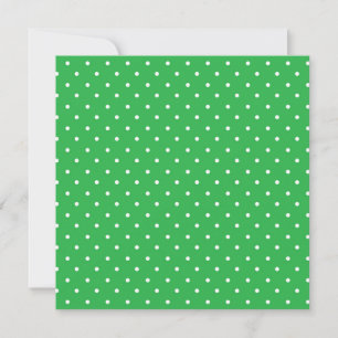 Carte De Remerciements Motif à pois vert uni sur fond vert