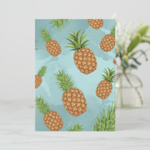 Carte De Remerciements Motif ananas aquarelle 2