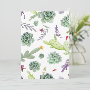 Carte De Remerciements Motif Cactus