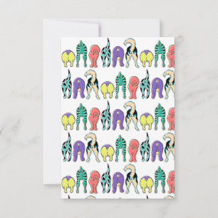 Carte De Remerciements Motif coloré des boutons de chien