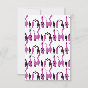 Carte De Remerciements Motif de boutons de chats violets