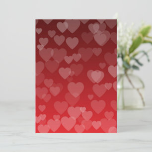 Carte De Remerciements Motif de coeur 19