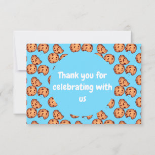 Carte De Remerciements Motif de cookies à puces de chocolat