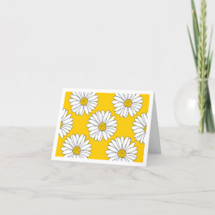 Carte De Remerciements Motif de marguerite jaune blanc 2