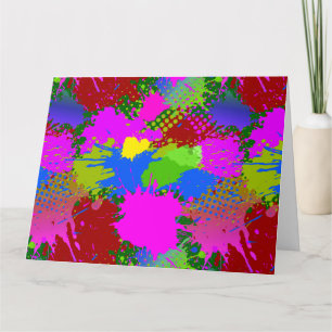 Carte De Remerciements Motif de projection de peinture 3