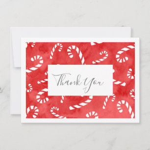 Carte De Remerciements Motif de Sucre de canne d'aquarelle Abstrait