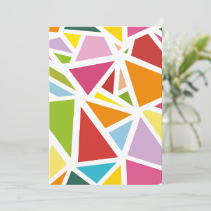 Carte De Remerciements Motif de triangles colorés 4