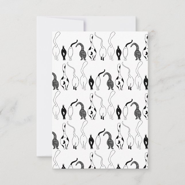 Carte De Remerciements Motif des boutons de chat (Devant)