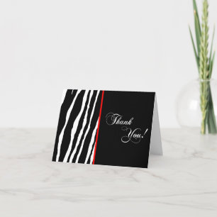 Carte de remerciements Motif d'impression Zebra