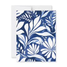 Motif floral aquarelle botanique bleu