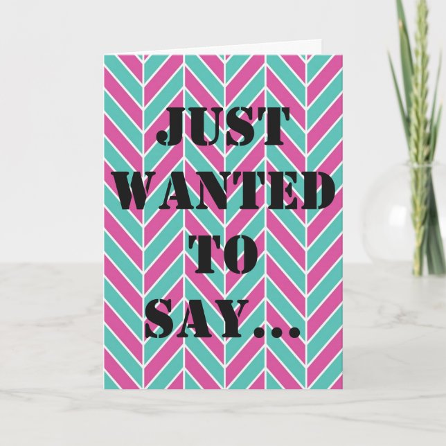 Carte de remerciements motif Herringbone (Devant)