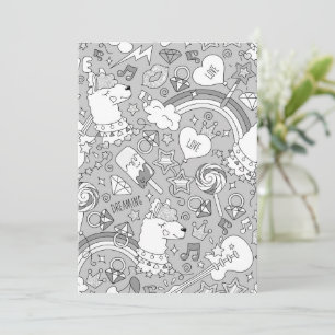 Carte De Remerciements motif lama 4
