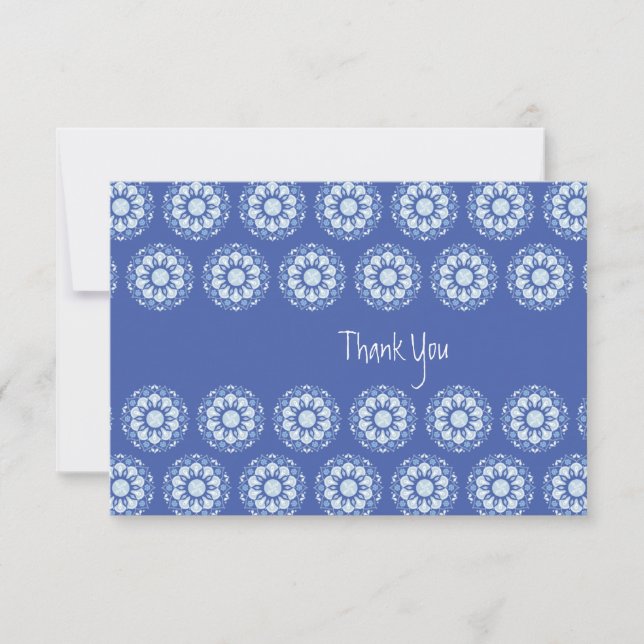 Carte De Remerciements Motif Mandala Cercle   (Devant)