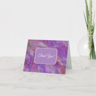 Carte De Remerciements Motif marbre rose et violet