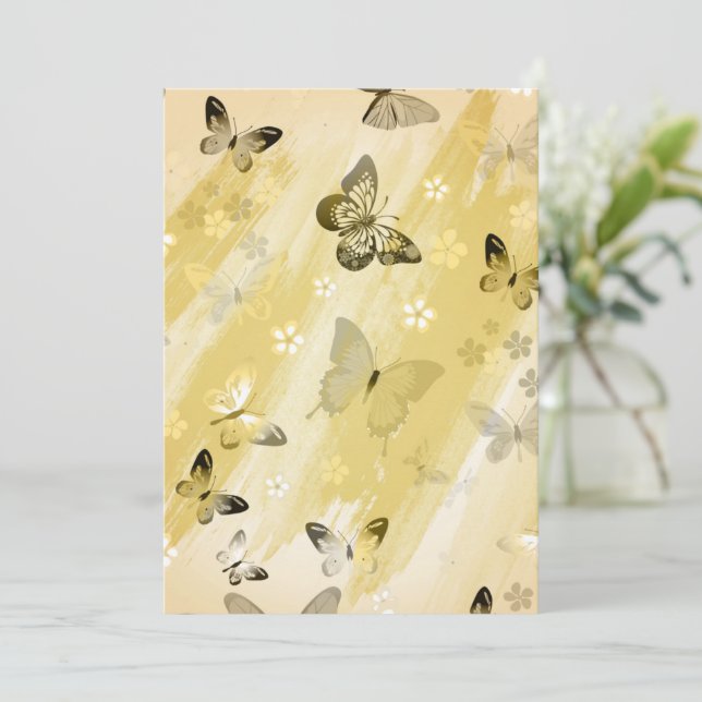 Carte De Remerciements Motif papillon 10 (Debout devant)